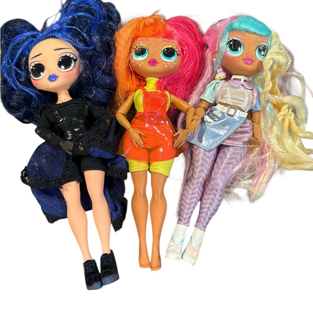 lol full size Colorful Fashion Dolls Set of 3 toys imagination figures